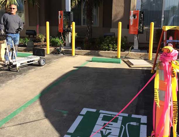 EV charging station at Holiday Inn EV charging station at Holiday Inn