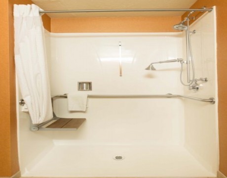 Holiday Inn Express and Suites MH - Special Needs Roll In Shower in Morgan Hill Hotels